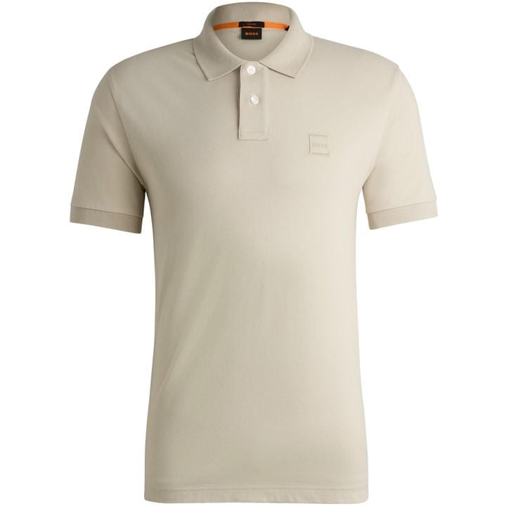 Boss Men's Beige Orange Passenger Premium Design Polo Shirt in Size 6XL, Sports Direct