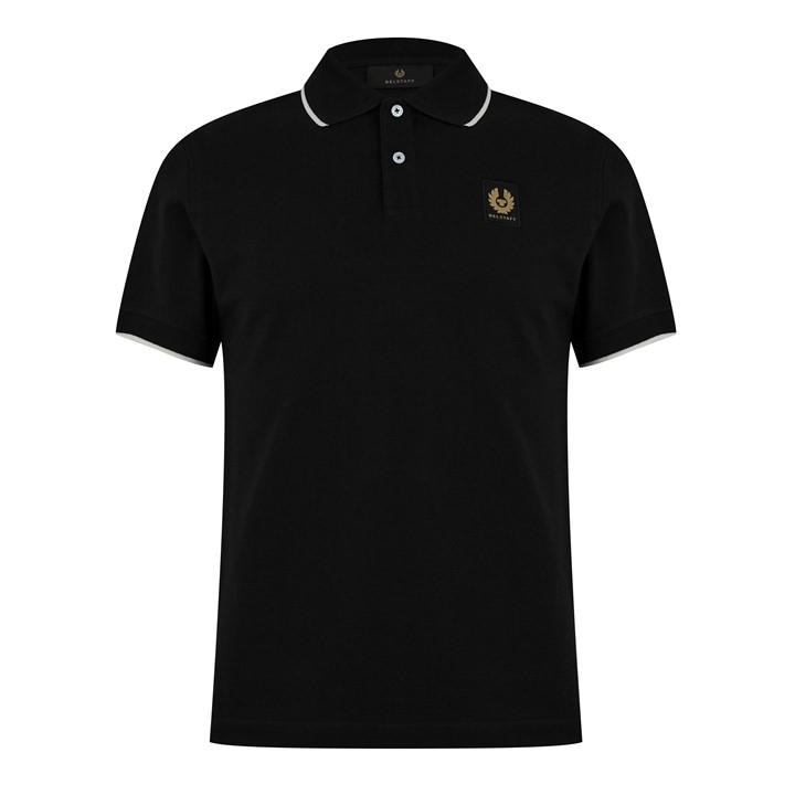 Belstaff Men's Black Tipped Polo Shirt in Size 2XL, Sports Direct