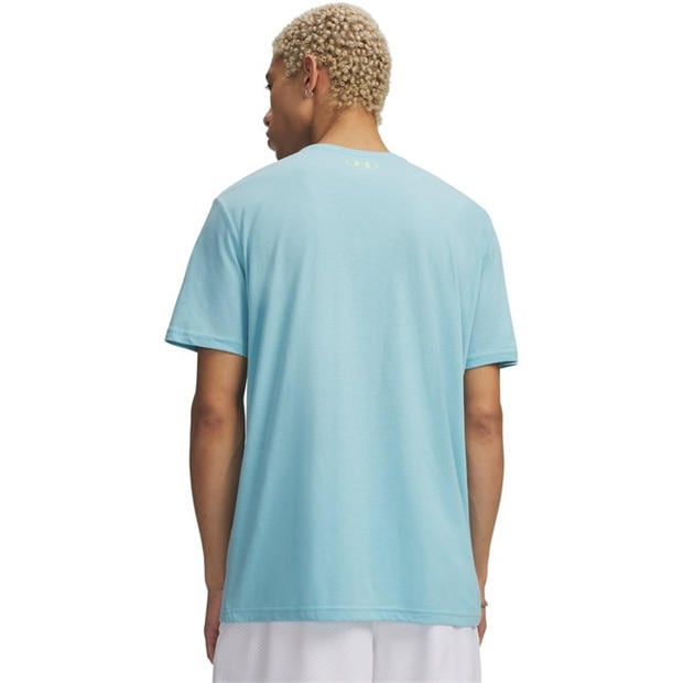 Blue/Lime/Wht - Under Armour - Foundation Short Sleeve Mens