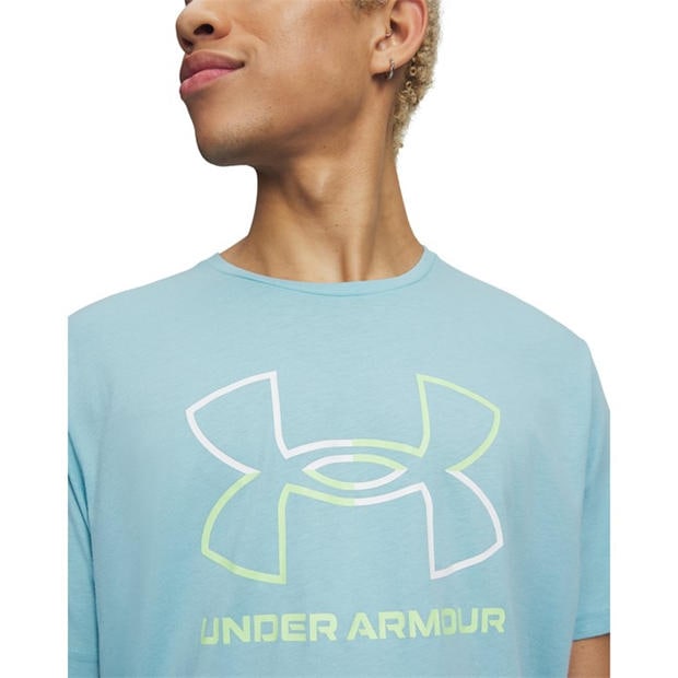 Blue/Lime/Wht - Under Armour - Foundation Short Sleeve Mens