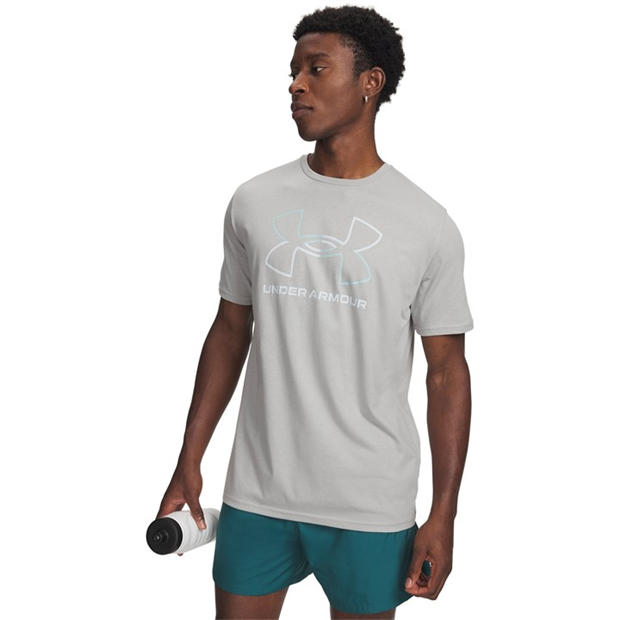 Titanium/Blue - Under Armour - Foundation Short Sleeve Mens