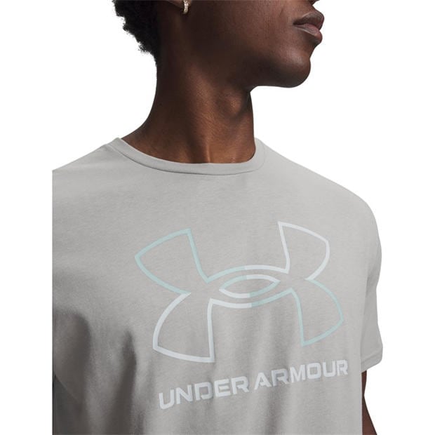 Titanium/Blue - Under Armour - Foundation Short Sleeve Mens