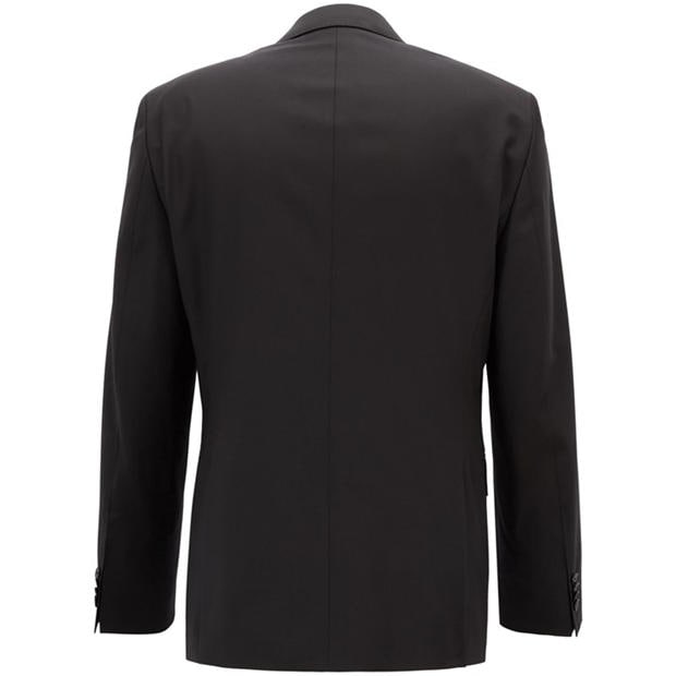 Black - Boss - Men's Johnstons1 Cyl Single Breasted Wool Long Sleeve Blazer