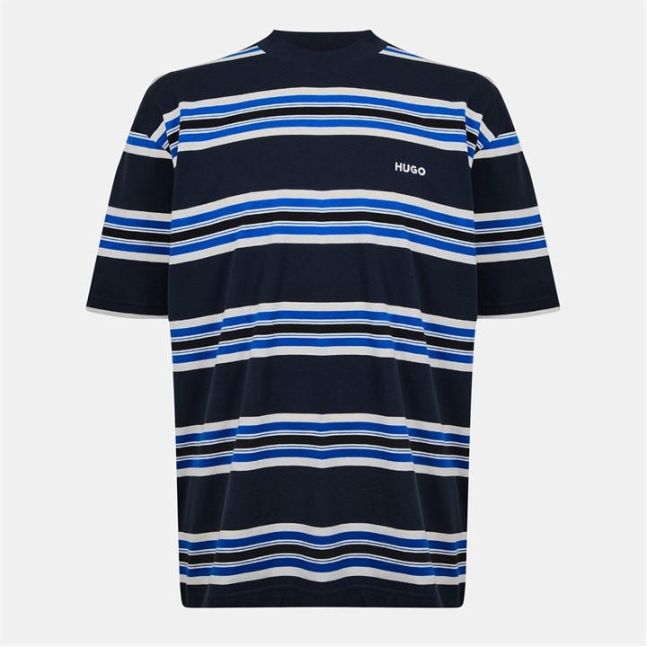 Hugo Men' Blue Natinolo 01 Regular Fit T-Shirt in Size S, Sports Direct