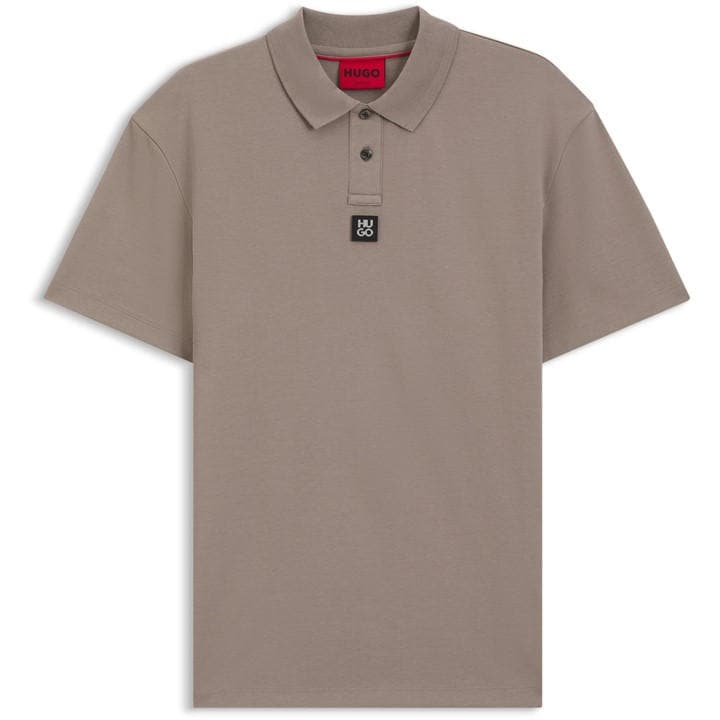 Hugo Men' Brown Deabono Short Sleeve Polo Shirt With Logo Detail in Size S, Sports Direct