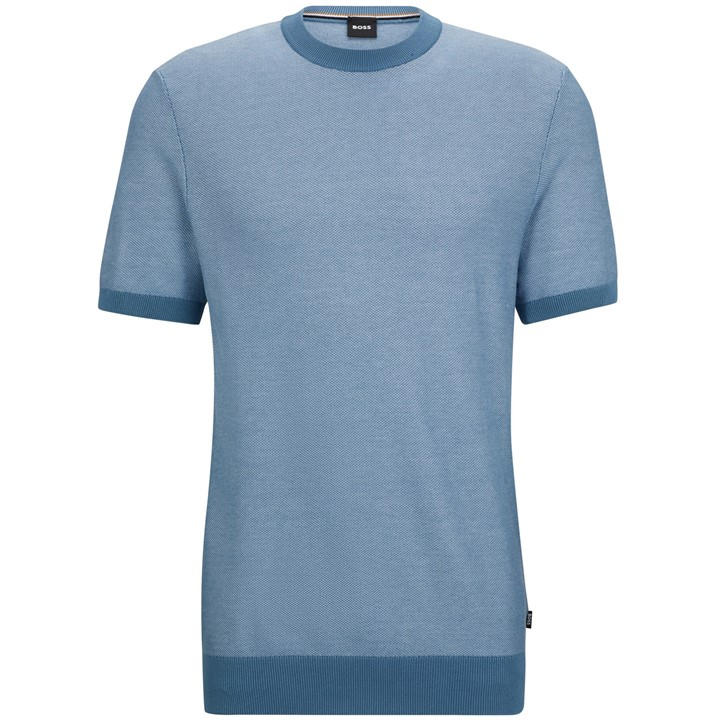 Boss Men's Blue Tantino Knitted T-Shirt in Size 2XL, Sports Direct