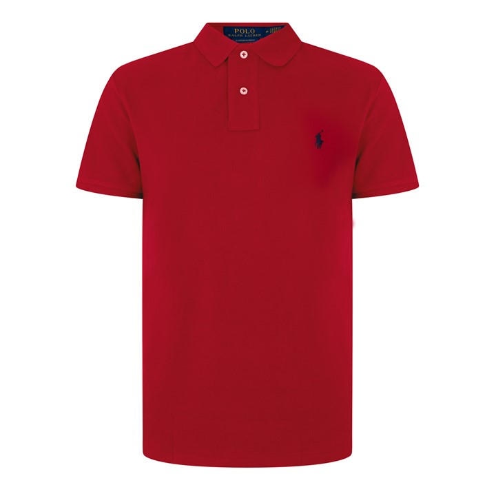Polo Ralph Lauren Men' Red Custom Short Sleeve Polo Shirt in Size S, Sports Direct