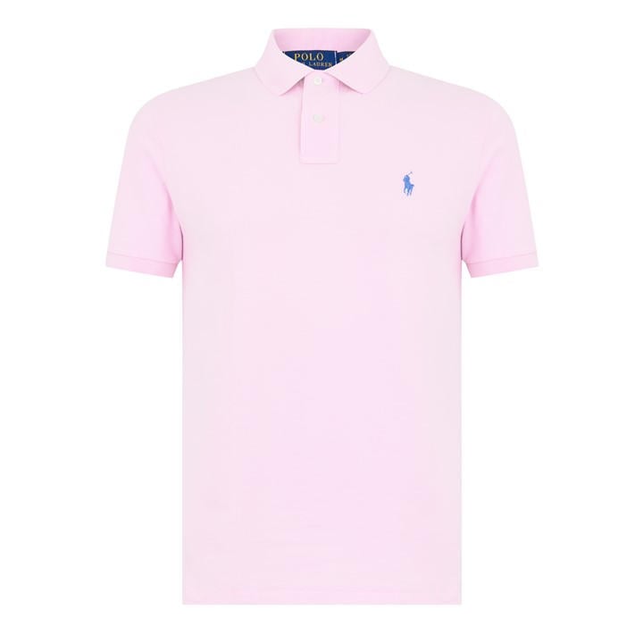 Polo Ralph Lauren Men' Pink Custom Short Sleeve Polo Shirt in Size S, Sports Direct