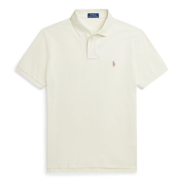 Polo Ralph Lauren Men' Cream Custom Short Sleeve Polo Shirt in Size S, Sports Direct