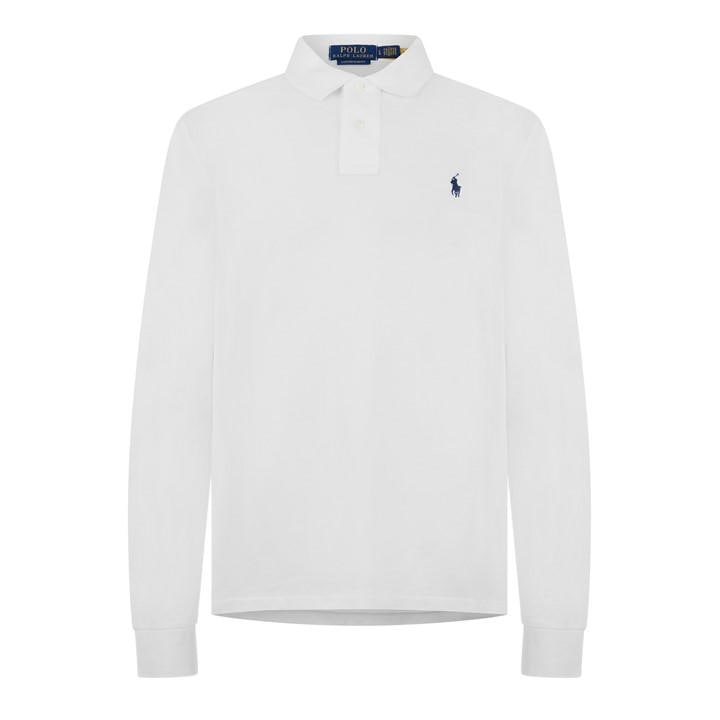 Polo Ralph Lauren Men's White Long Sleeve Polo Shirt in Size 2XL, Sports Direct