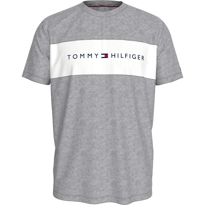Tommy Hilfiger Men's Grey Cotton Panel T-Shirt in Size 2XL, Sports Direct
