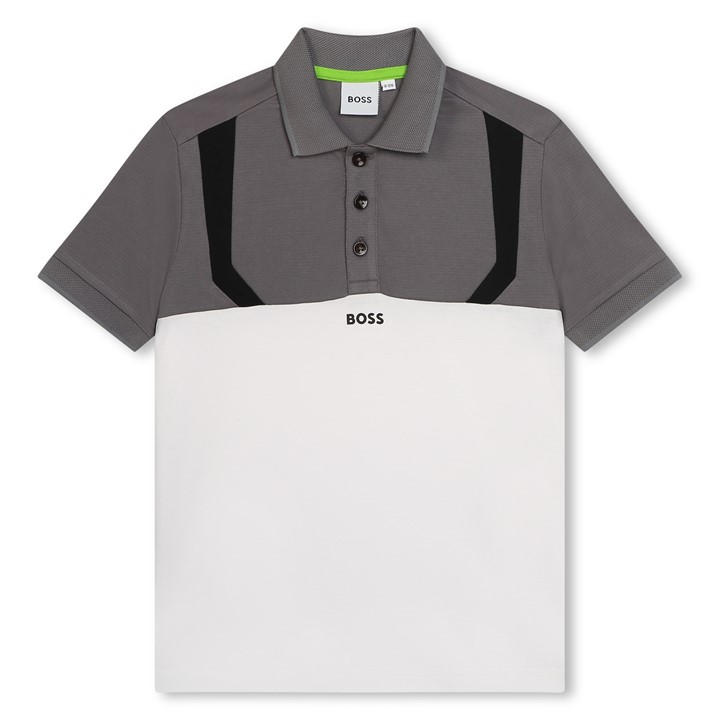 Boss Boys Grey Kids Black Logo Polo Shirt in Size 9 - 10 Years, Sports Direct