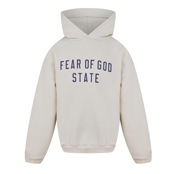Fear Of God Essentials  Kids Cream Fleece Hoodie  in Size 8 - 9 Years, Sports Direct