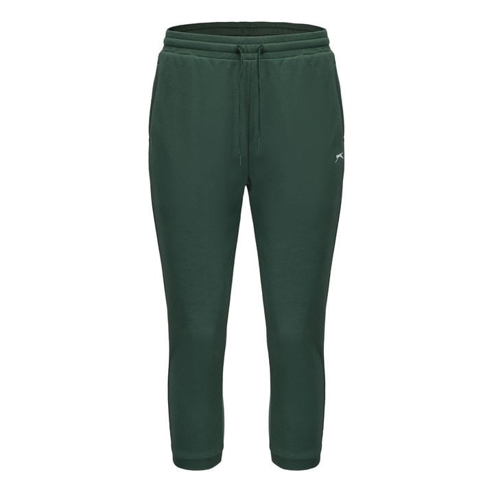 Slazenger Women's Green Leisure Three Quarter Interlock Jogging Bottoms in Size 8, Sports Direct