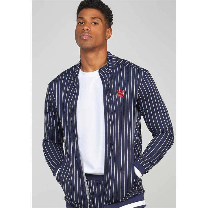 Siksilk Men' Blue Pins Tracksuit Top in Size S, Sports Direct