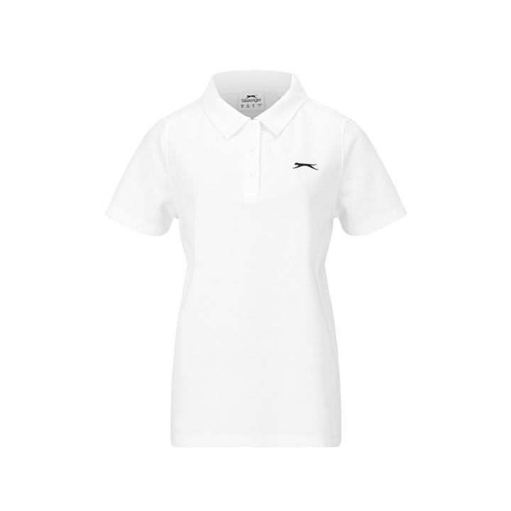 Slazenger Women's White Pique Polo in Size 14, Sports Direct