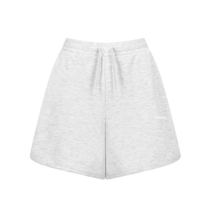 Slazenger Women's Grey Fleece Interlock Shorts in Size 8, Sports Direct