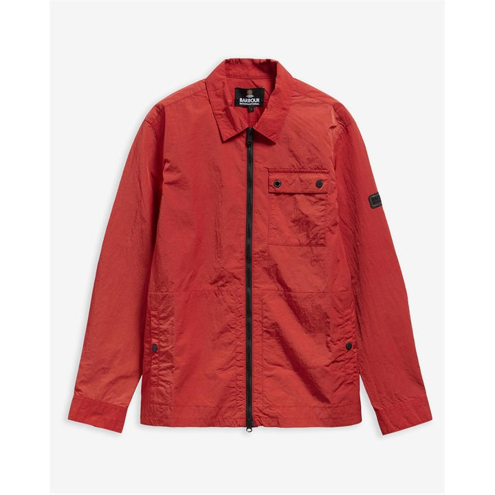 International  Men's  Inline Cotton Long Sleeve Overshirt, Football by Barbour  in Size XL, Sports Direct