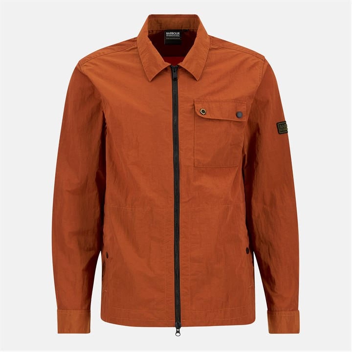 International  Men's  Inline Cotton Long Sleeve Overshirt, Football by Barbour  in Size L, Sports Direct
