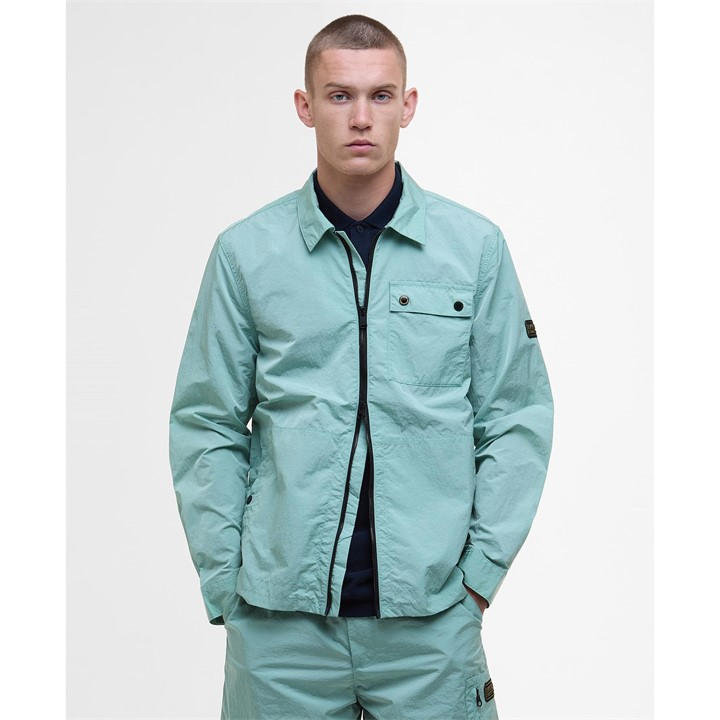 International  Men's  Inline Cotton Long Sleeve Overshirt, Football by Barbour  in Size L, Sports Direct