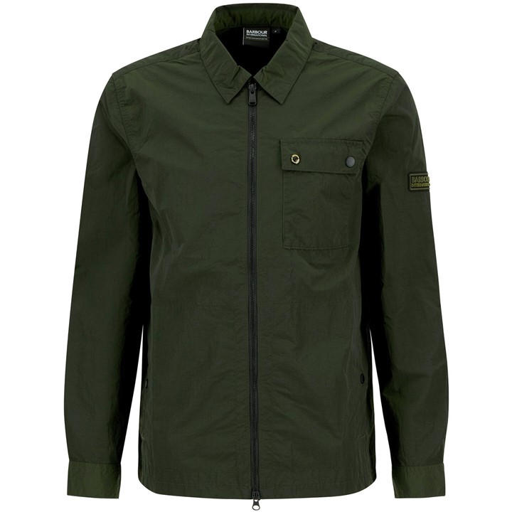 International  Men's  Inline Cotton Long Sleeve Overshirt, Football by Barbour  in Size 2XL, Sports Direct