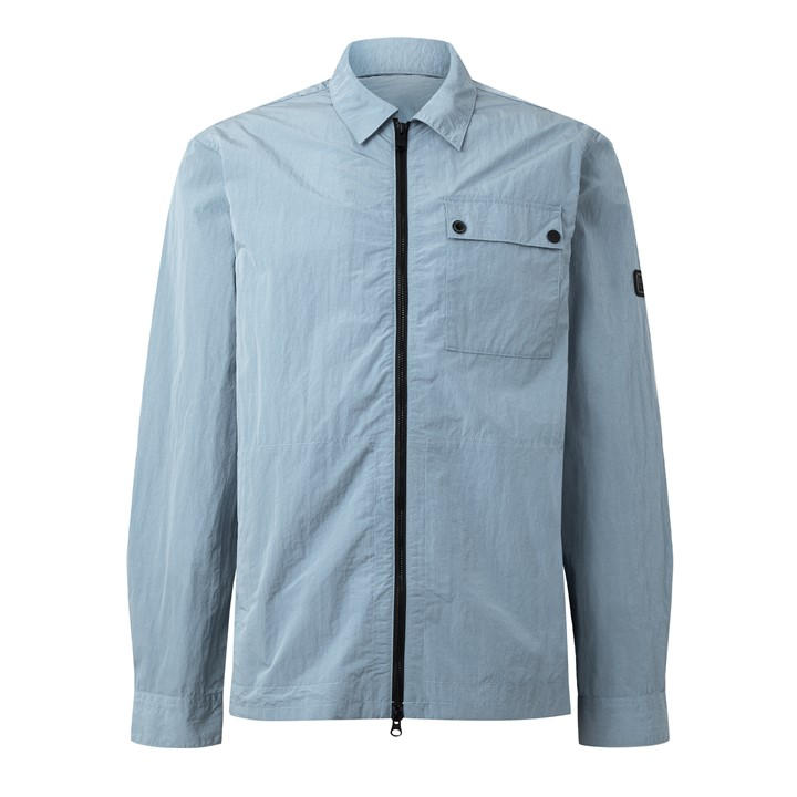 International  Men's  Inline Cotton Long Sleeve Overshirt, Football by Barbour  in Size L, Sports Direct