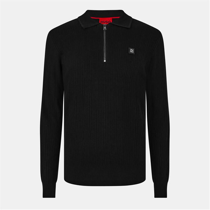 Hugo Men's Black Sastoro 1/4 Zip Top in Size XL, Sports Direct