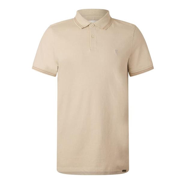 Beige - Firetrap - Lazer Polo Shirt Mens