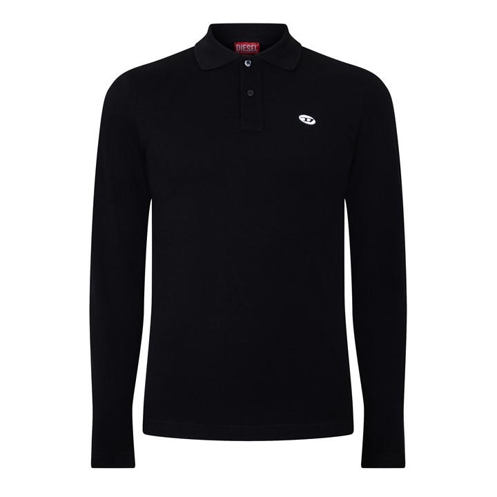 Diesel Men's Black T-Smith-Doval Long Sleeve Polo Shirt in Size 2XL, Sports Direct