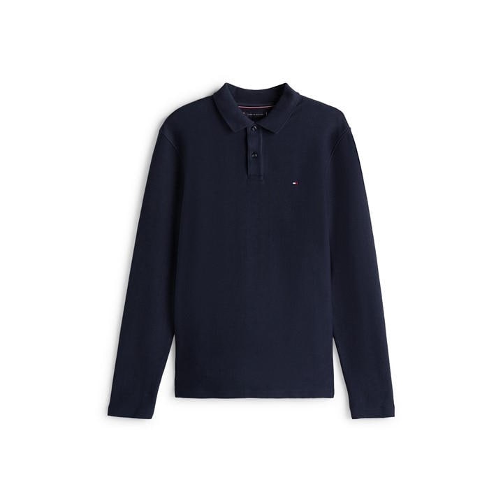 Tommy Hilfiger Men's Blue Herring Long Sleeve Polo Shirt in Size 2XL, Sports Direct