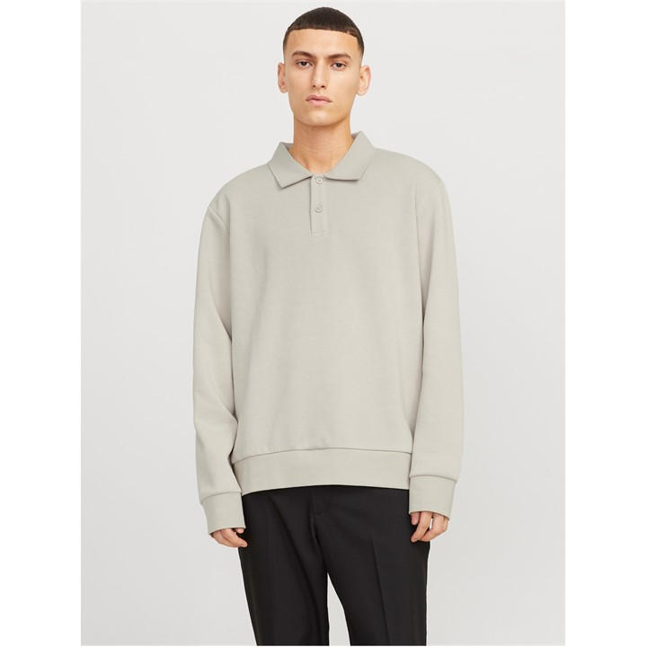 Jack And Jones Men's Cream Bradley Sweat Polo in Size 2XL, Sports Direct