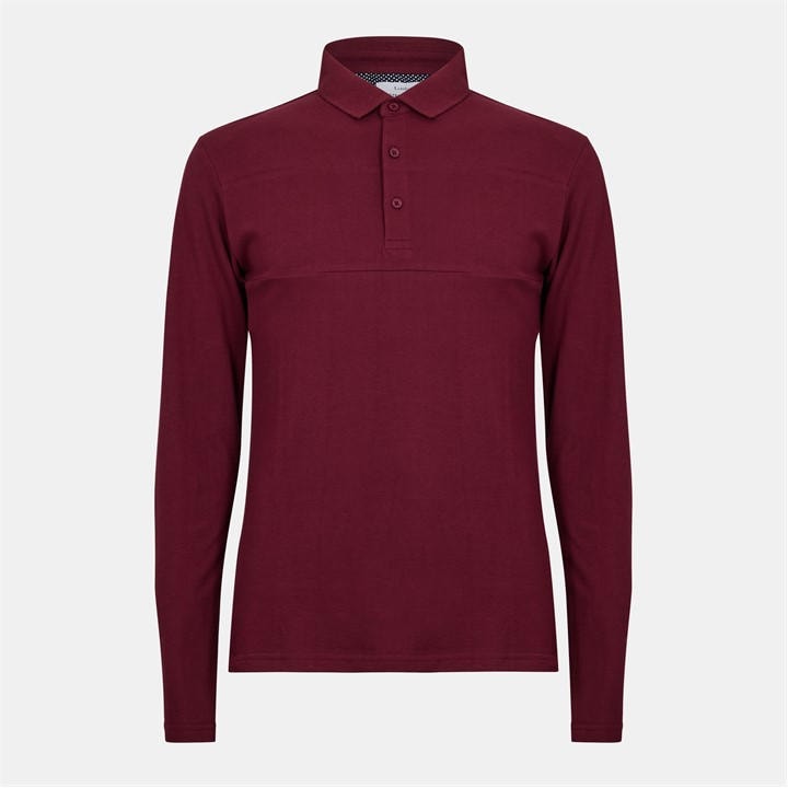 Peter Werth Men's Red Noaks Long Sleeve Polo Shirt in Size M, Sports Direct