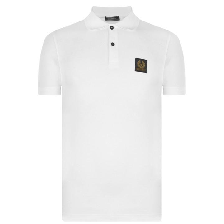 Belstaff Men's White Cotton Pique Polo in Size M, Sports Direct