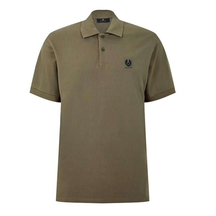 Belstaff Men' Green Cotton Pique Polo in Size S, Sports Direct