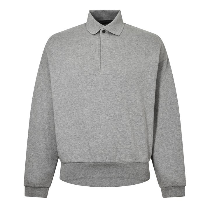 Fear Of God Essentials Men's Brown Long Sleeve Polo Shirt in Size 2XL, Sports Direct