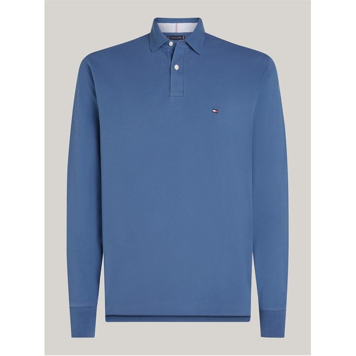 Tommy Hilfiger Men's Blue 1985 Long Sleeve Polo Shirt in Size 2XL, Sports Direct