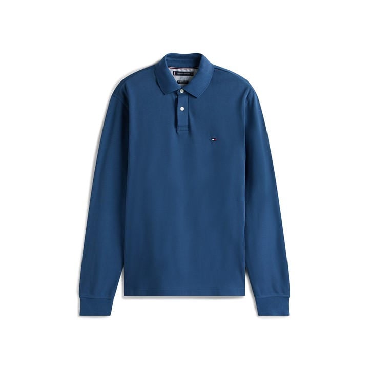 Tommy Hilfiger Men' Blue 1985 Long Sleeve Polo Shirt in Size S, Sports Direct