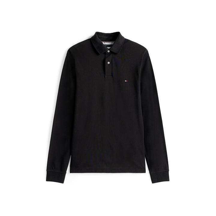 Tommy Hilfiger Men's Black 1985 Long Sleeve Polo Shirt in Size L, Sports Direct