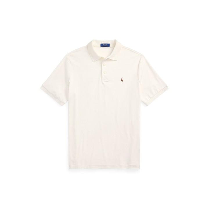 Polo Ralph Lauren Men's Cream Slim Fit Short Sleeve Polo Shirt in Size L, Sports Direct