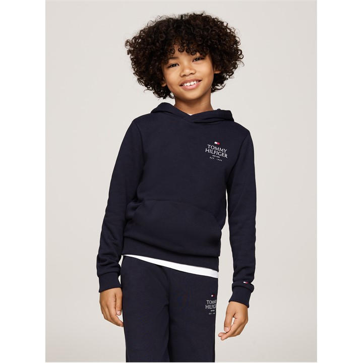 Tommy Hilfiger Boys Blue Pullover Hoodie  in Size 9 - 10 Years, Sports Direct