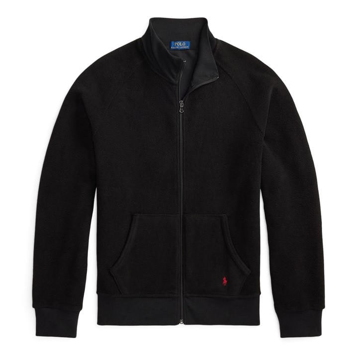 Polo Ralph Lauren Men's Black Lounge Full-Zip Mock Neck Top in Size XL, Sports Direct