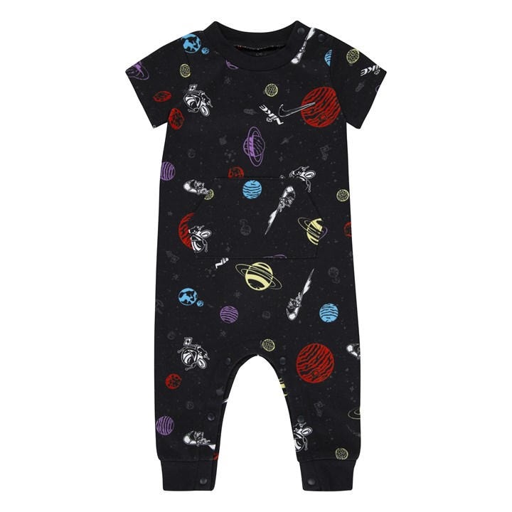 Nike Boys Black Ksa Coverall Onsie  in Size 9 - 12 Months, Sports Direct