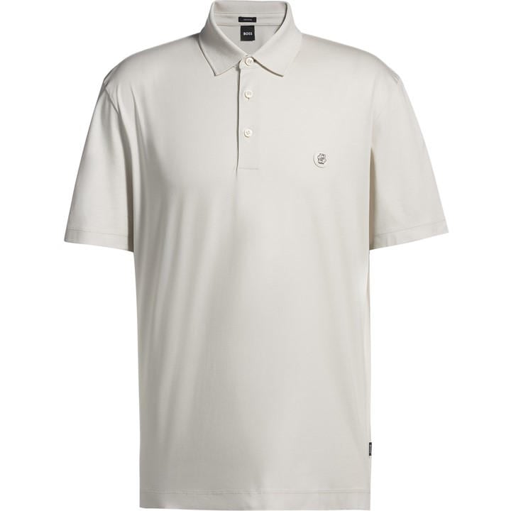 Boss Men's White Black Parris Polo Signature Monogram Shirt in Size XL, Sports Direct