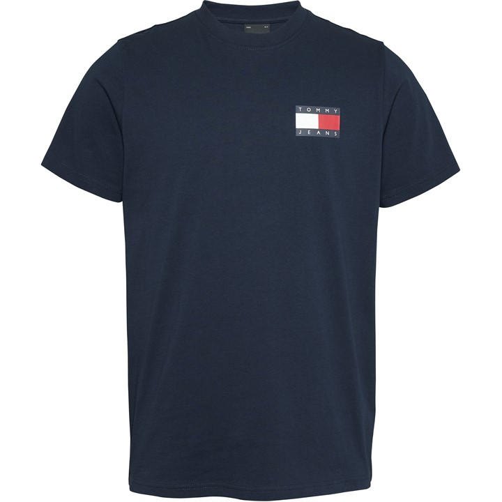 Tommy Jeans Men's Blue Slim Essential Flag Regular Fit T-Shirt in Size XS, Sports Direct