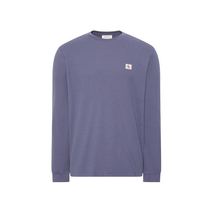 Calvin Klein Jeans Men's Blue Waffle Long Sleeve Top in Size M, Sports Direct