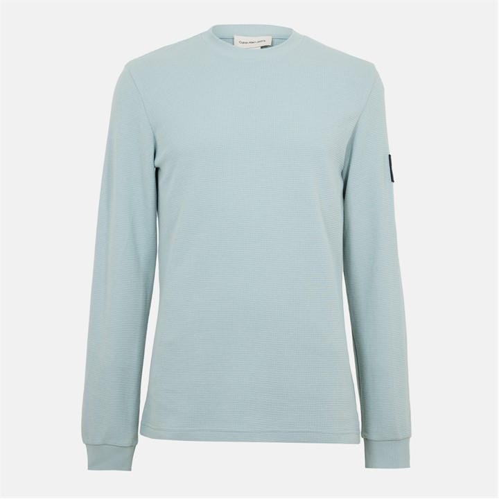 Calvin Klein Jeans Men's Grey Waffle Long Sleeve Top in Size M, Sports Direct
