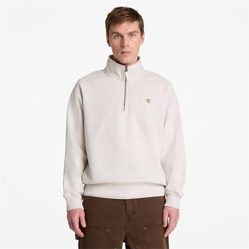 Timberland - Men's Exeter River Embroidered Logo Cotton 1/4-Zip Fleece Top