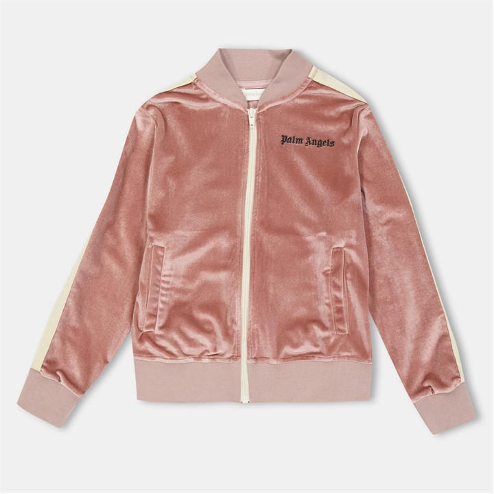 Palm Angels Girls Pink Kids' Velour Relaxed Fit Tracksuit Top in Size 9 - 10 Years, Sports Direct