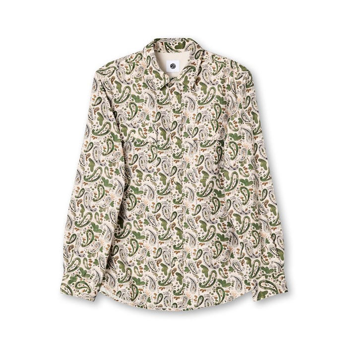 Pretty Green Men's Beige Aquarelle Paisley Long-Sleeve Patterned Shirt in Size XL, Sports Direct
