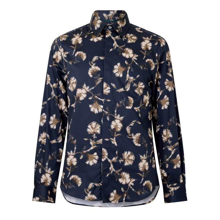 Ted Baker Men's Blue Ted Floral Shirt Sn64 in Size L, Sports Direct